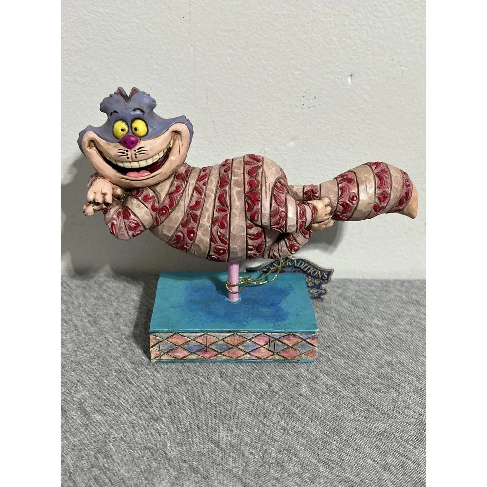 Disney Traditions Jim Shore Grinning Cheshire Cat Figurine Enesco 4007211‎ Alice